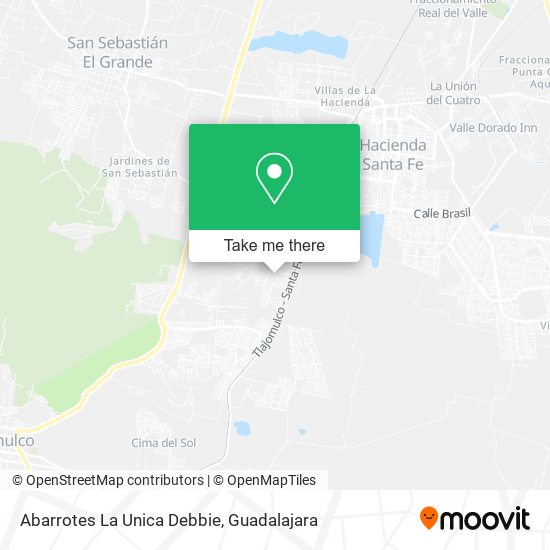 Mapa de Abarrotes La Unica Debbie