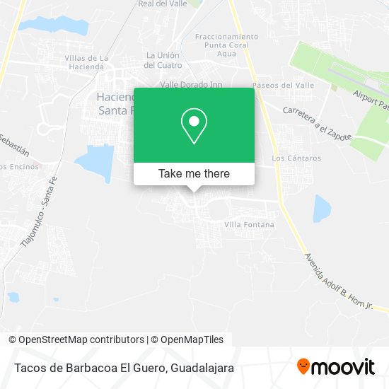 Mapa de Tacos de Barbacoa El Guero