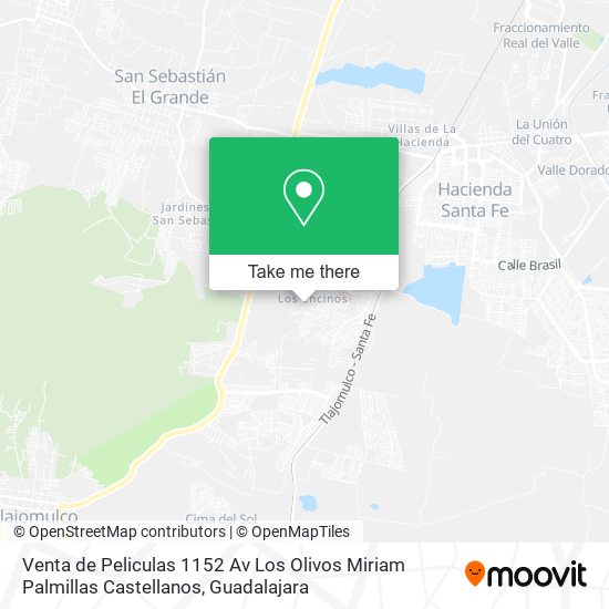 Mapa de Venta de Peliculas 1152 Av Los Olivos Miriam Palmillas Castellanos