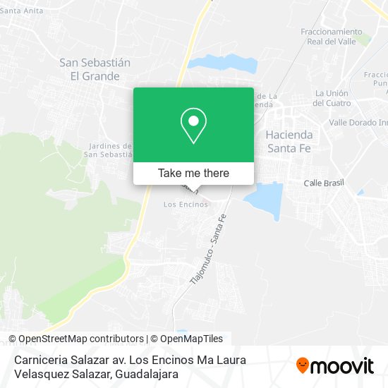 Mapa de Carniceria Salazar av. Los Encinos Ma Laura Velasquez Salazar