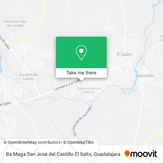 Mapa de Ba Mega San Jose del Castillo El Salto