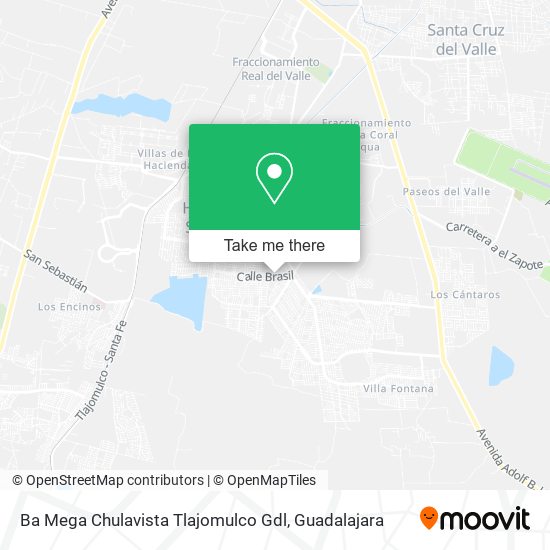 Ba Mega Chulavista Tlajomulco Gdl map