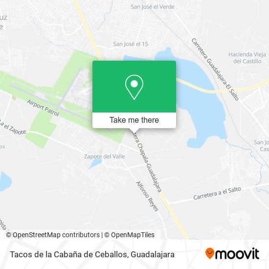 Mapa de Tacos de la Cabaña de Ceballos