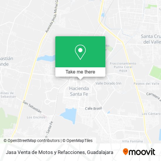 Mapa de Jasa Venta de Motos y Refacciones