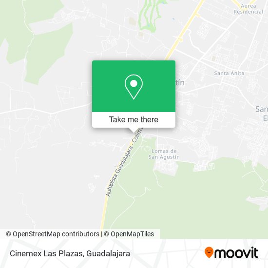 Mapa de Cinemex Las Plazas