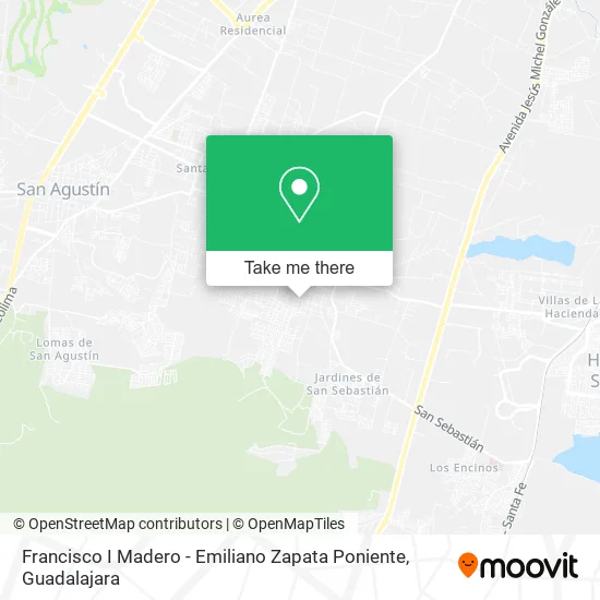 Francisco I Madero - Emiliano Zapata Poniente map