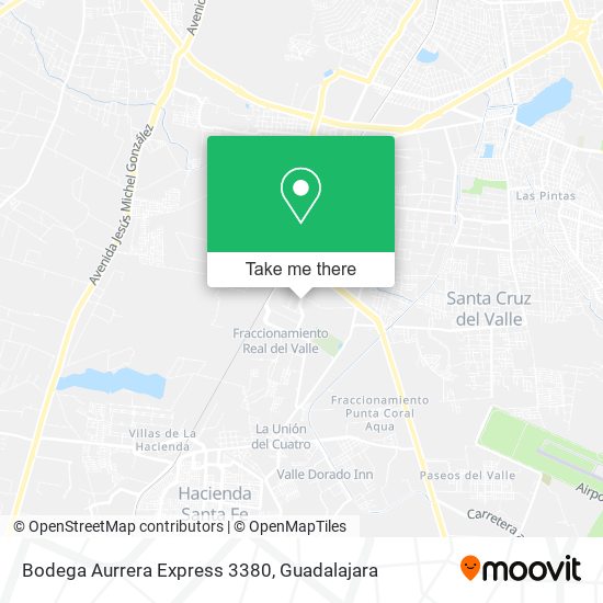 Mapa de Bodega Aurrera Express 3380
