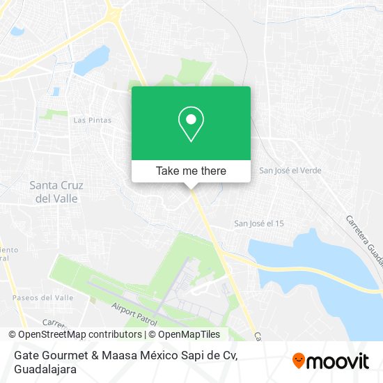 Mapa de Gate Gourmet & Maasa México Sapi de Cv