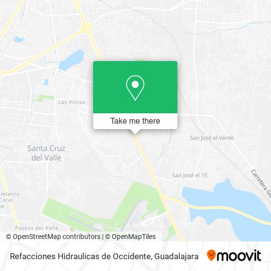 Refacciones Hidraulicas de Occidente map