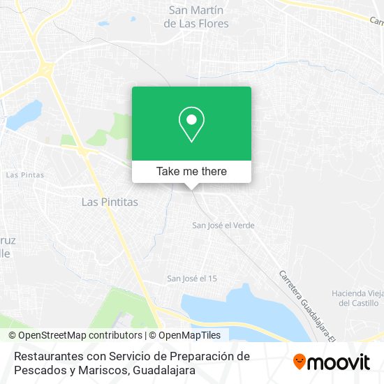 Mapa de Restaurantes con Servicio de Preparación de Pescados y Mariscos