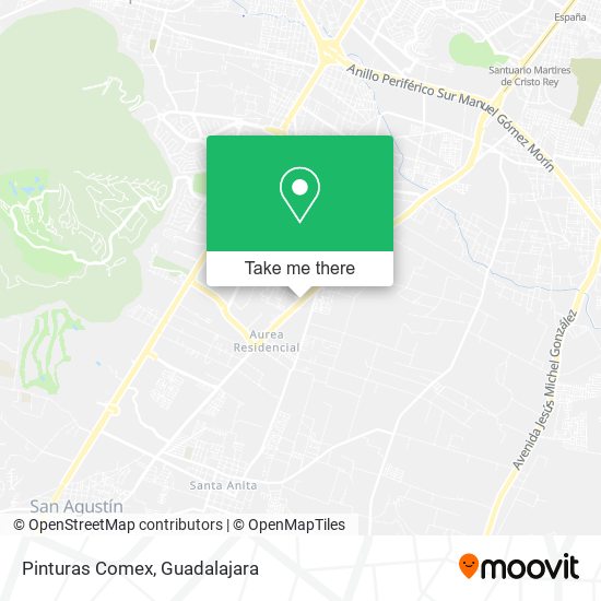 How to get to Pinturas Comex in Tlajomulco De Ziga by Bus or Train?