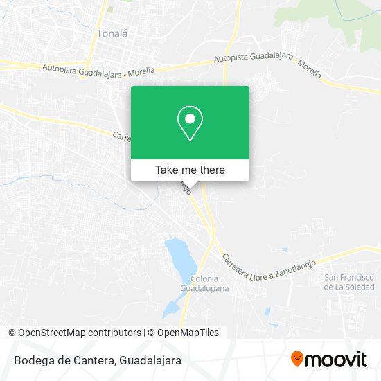 Mapa de Bodega de Cantera
