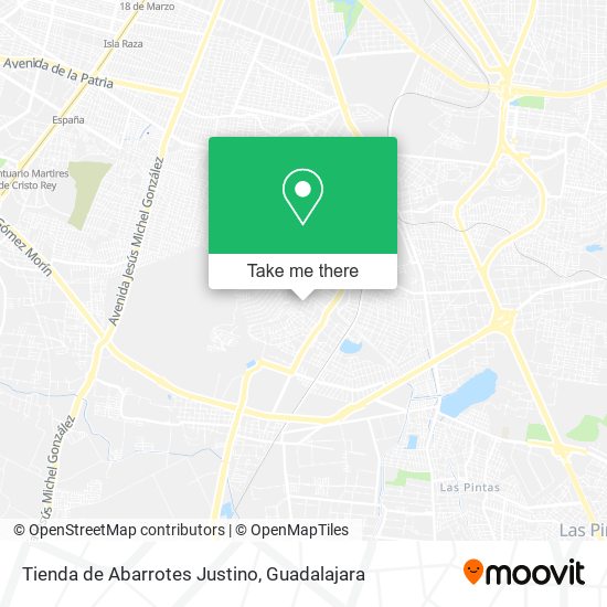 Mapa de Tienda de Abarrotes Justino