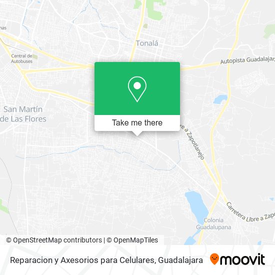 Mapa de Reparacion y Axesorios para Celulares