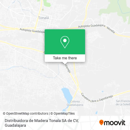 Distribuidora de Madera Tonala SA de CV map