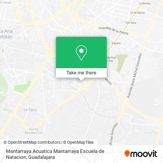 Mantarraya Acuatica Mantarraya Escuela de Natacion map