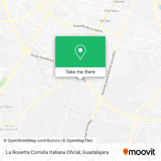 La Rosetta Comida Italiana Oficial map