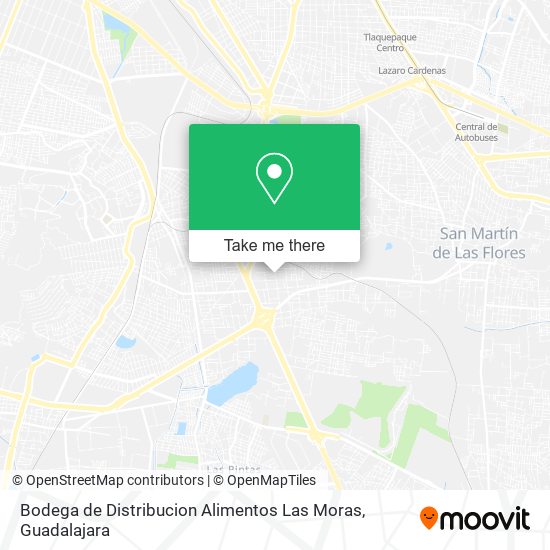 Bodega de Distribucion Alimentos Las Moras map