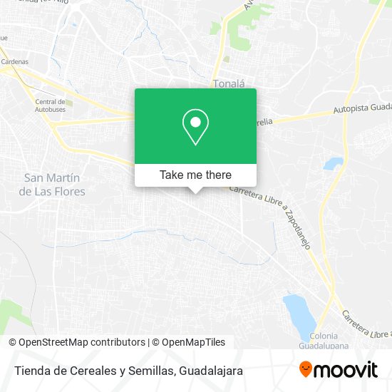 Mapa de Tienda de Cereales y Semillas