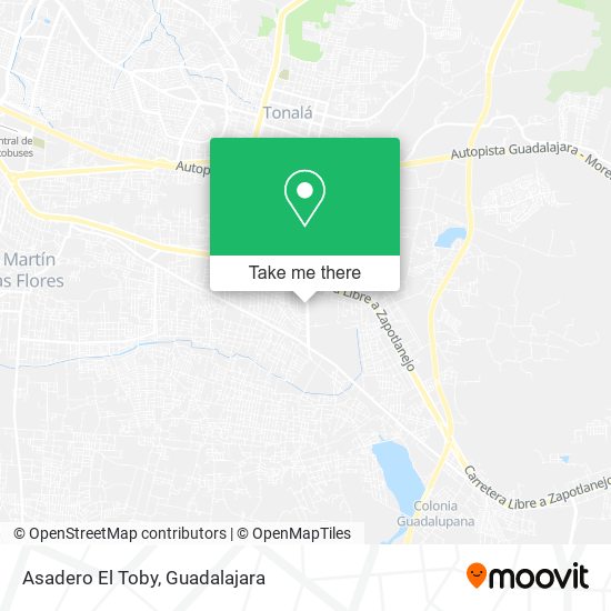 Mapa de Asadero El Toby