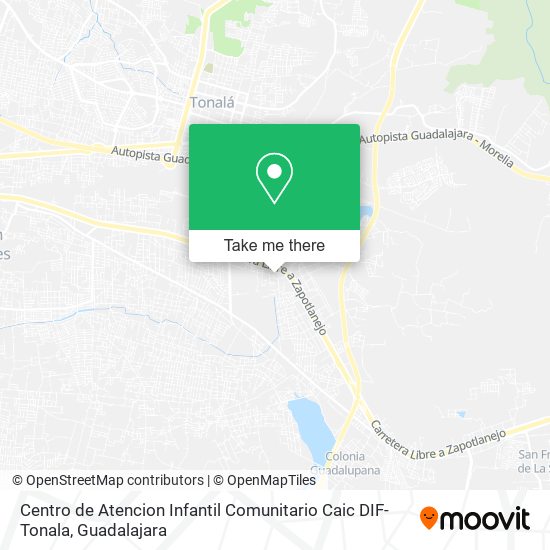 Mapa de Centro de Atencion Infantil Comunitario Caic DIF-Tonala