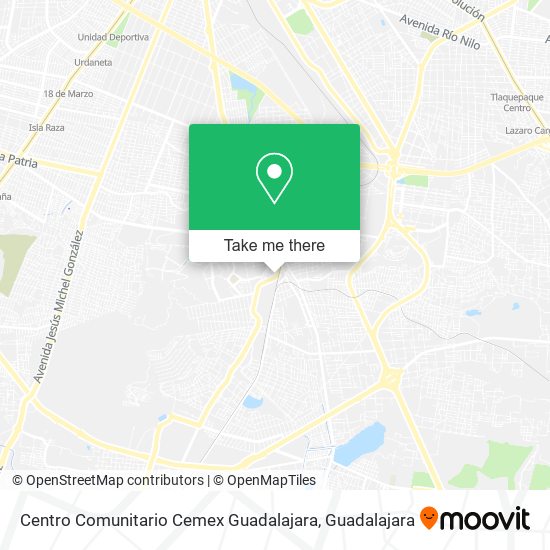 Mapa de Centro Comunitario Cemex Guadalajara