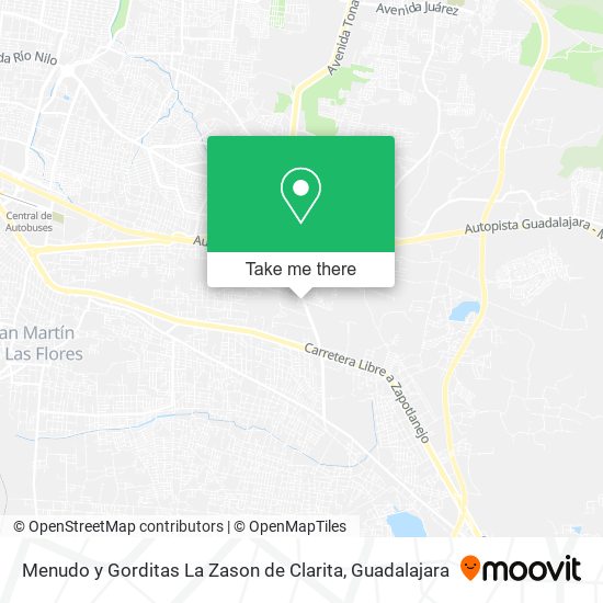 Menudo y Gorditas La Zason de Clarita map