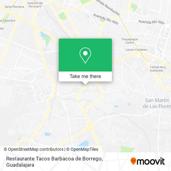 Mapa de Restaurante Tacos Barbacoa de Borrego