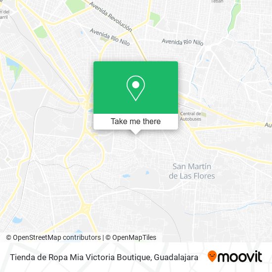 Mapa de Tienda de Ropa Mia Victoria Boutique