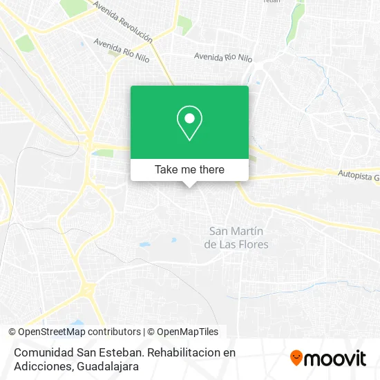 Comunidad San Esteban. Rehabilitacion en Adicciones map