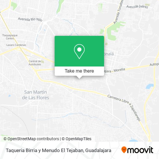Mapa de Taqueria Birria y Menudo El Tejaban