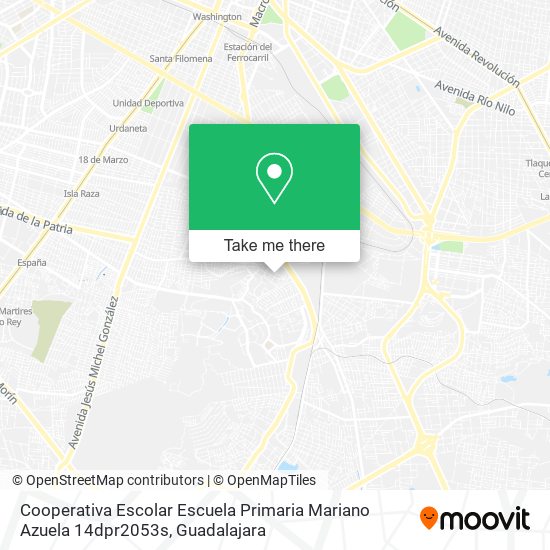 Mapa de Cooperativa Escolar Escuela Primaria Mariano Azuela 14dpr2053s