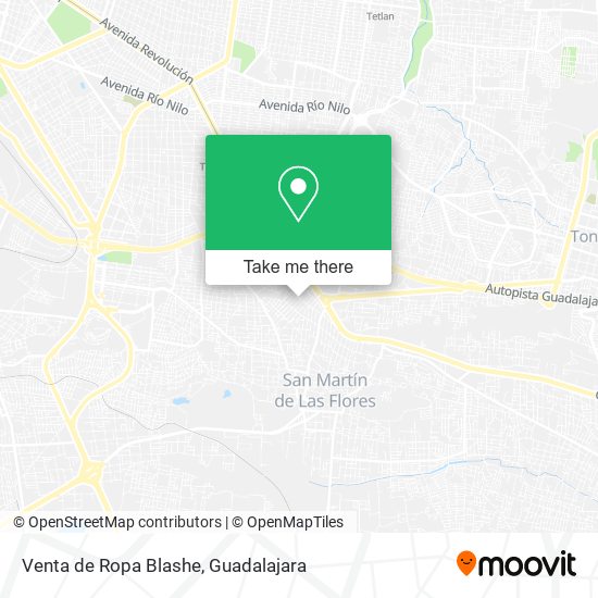 Mapa de Venta de Ropa Blashe