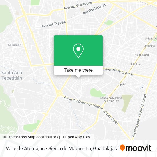 Valle de Atemajac - Sierra de Mazamitla map