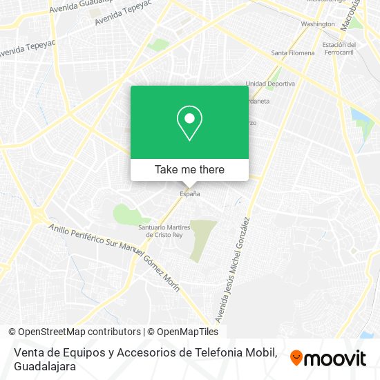 Mapa de Venta de Equipos y Accesorios de Telefonia Mobil