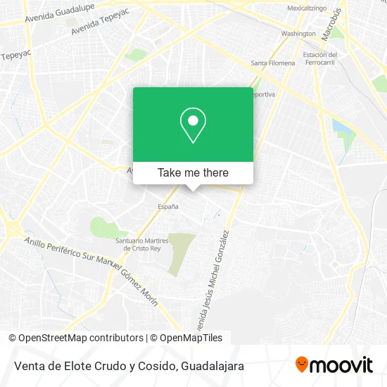 Venta de Elote Crudo y Cosido map