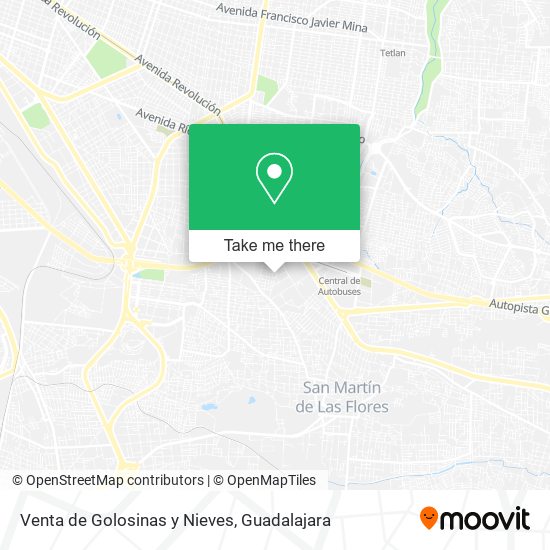 Mapa de Venta de Golosinas y Nieves