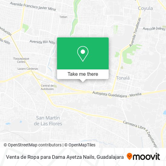 Venta de Ropa para Dama Ayetza Nails map