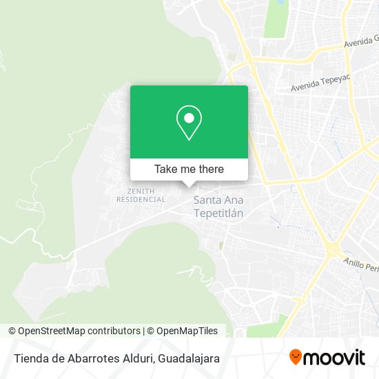 Mapa de Tienda de Abarrotes Alduri