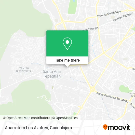 Mapa de Abarrotera Los Azufres
