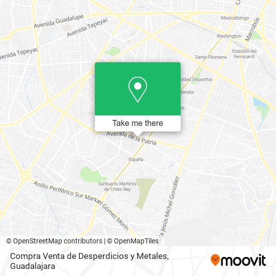 Compra Venta de Desperdicios y Metales map