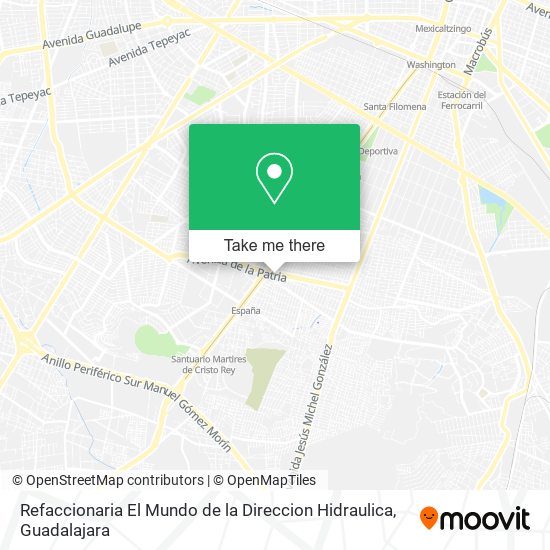 Refaccionaria El Mundo de la Direccion Hidraulica map