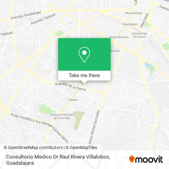 Mapa de Consultorio Medico Dr Raul Rivera Villalobos