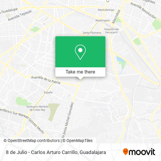 8 de Julio - Carlos Arturo Carrillo map