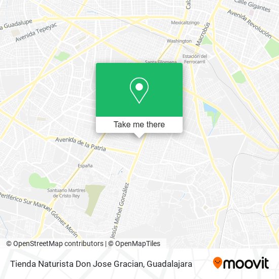 Mapa de Tienda Naturista Don Jose Gracian