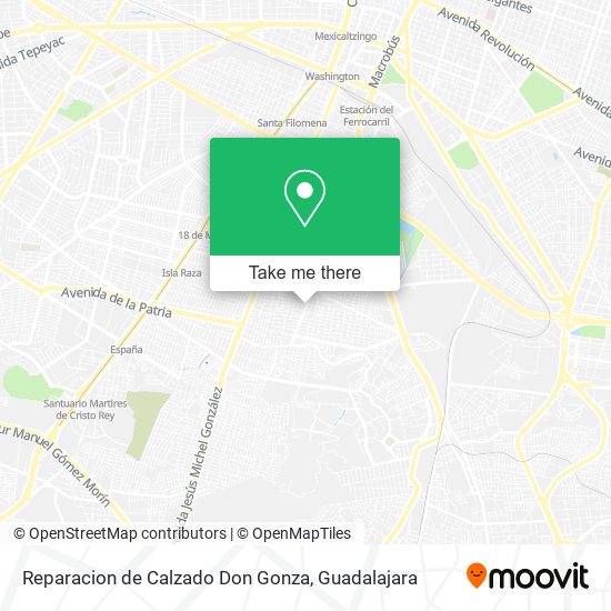 Mapa de Reparacion de Calzado Don Gonza