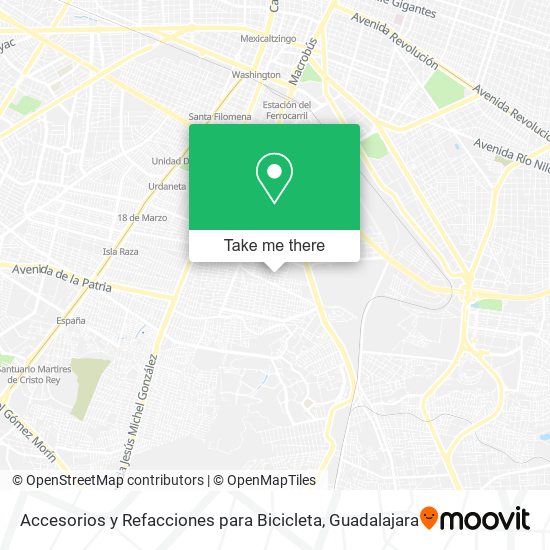 Accesorios y Refacciones para Bicicleta map