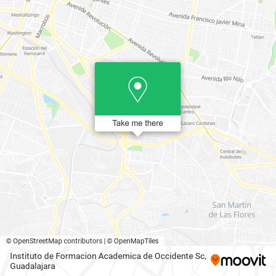 Mapa de Instituto de Formacion Academica de Occidente Sc