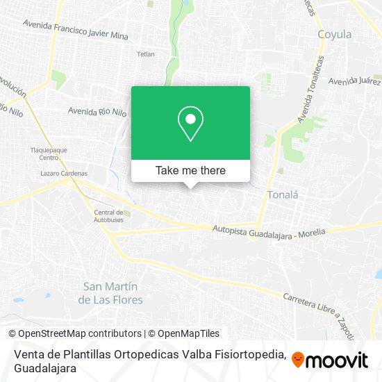 Venta de Plantillas Ortopedicas Valba Fisiortopedia map