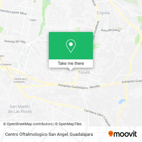 Mapa de Centro Oftalmologico San Angel